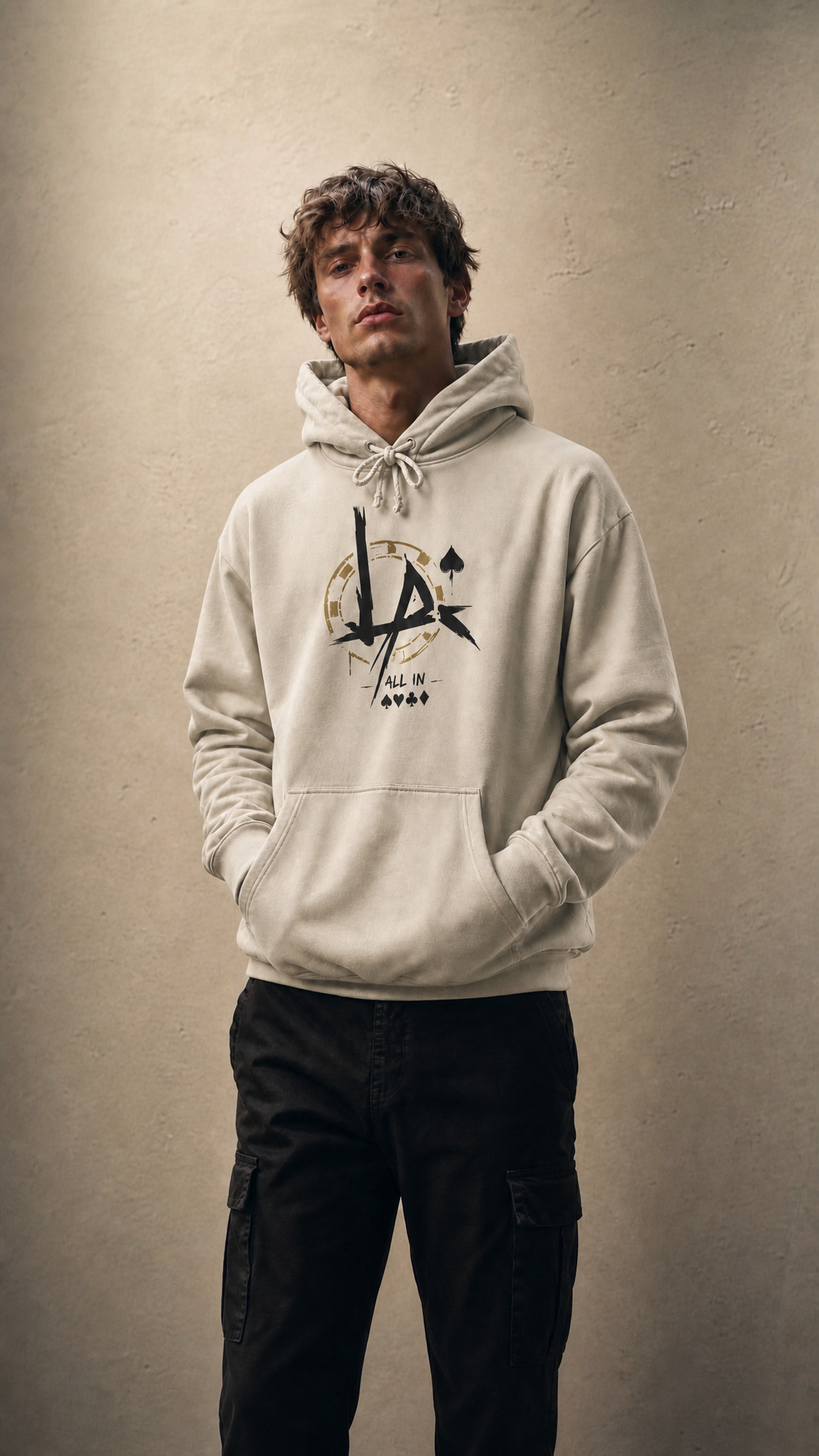 Tilted Club distressed varsity poker hoodie by Tilted Spades (photo 2)