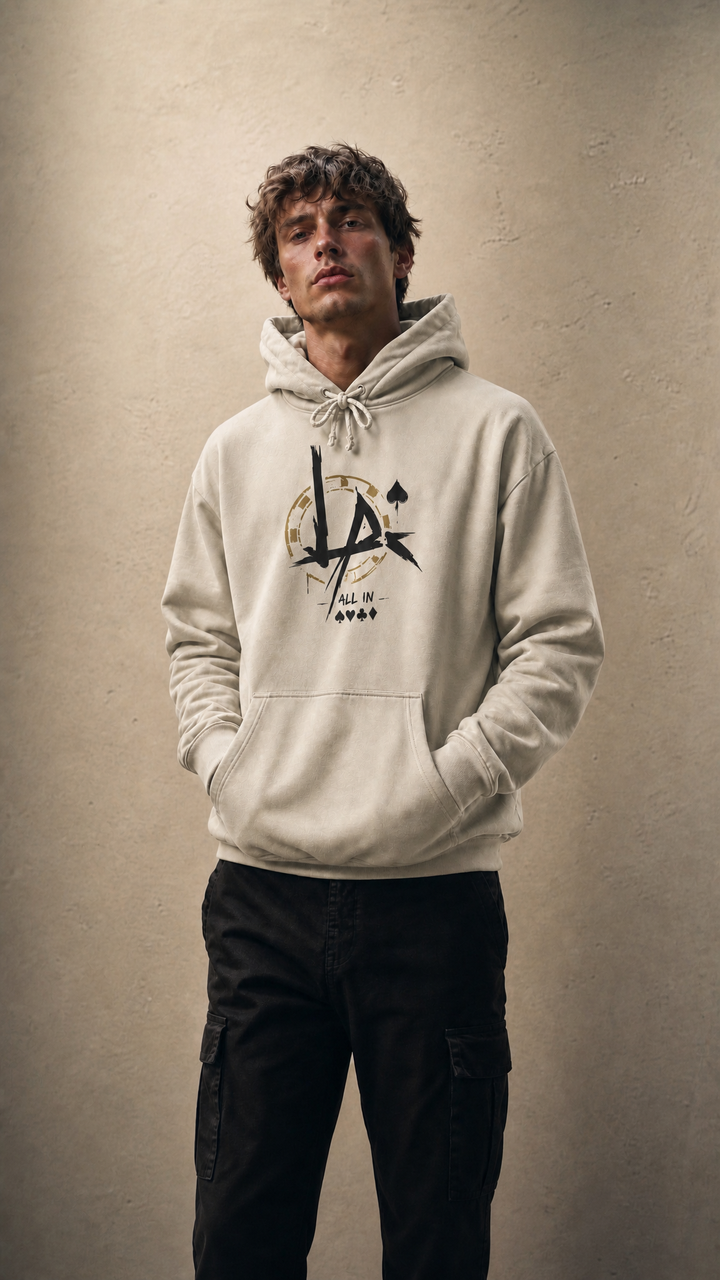 Tilted Club distressed varsity poker hoodie by Tilted Spades (photo 2)