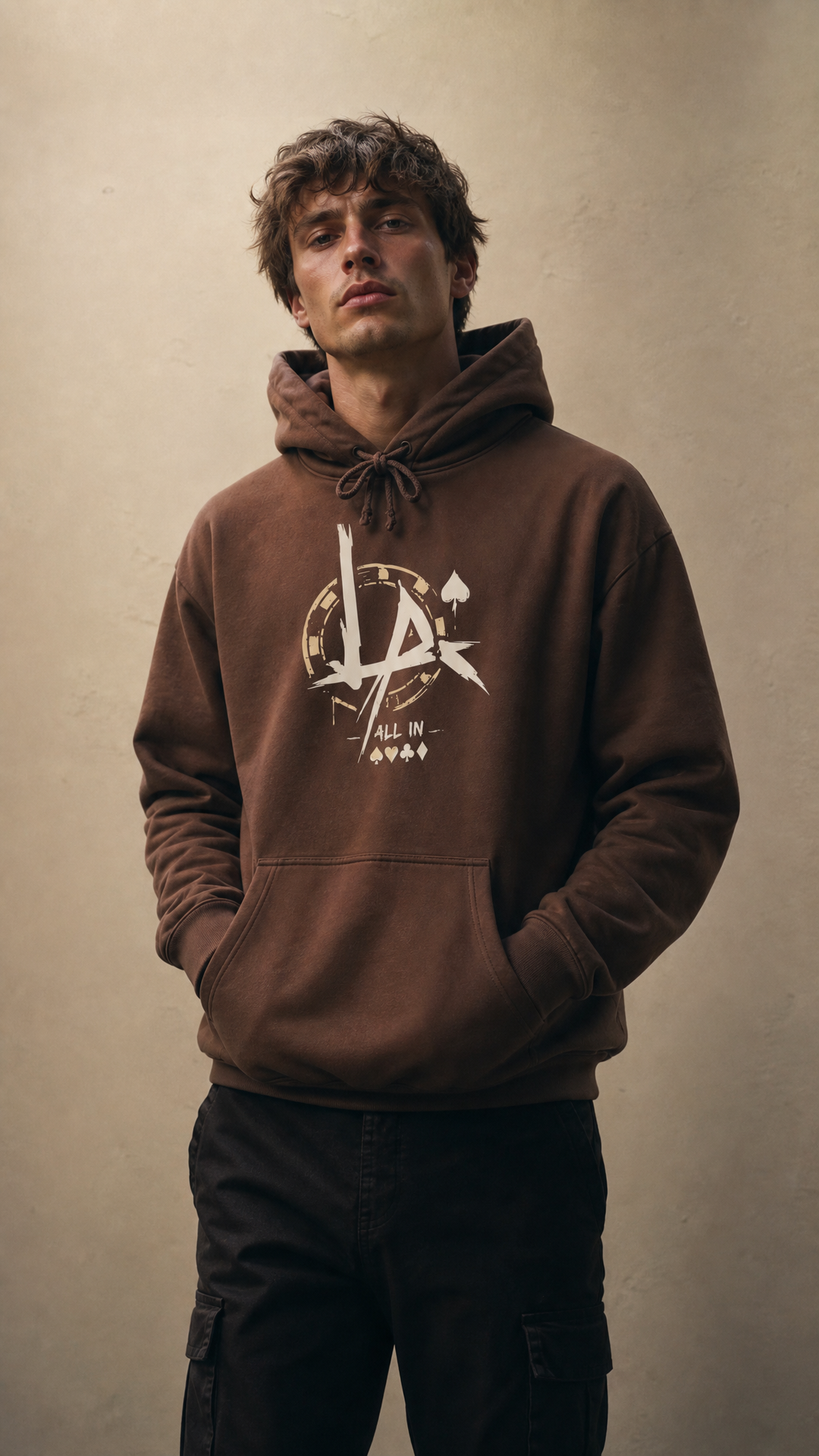 Tilted Club distressed varsity poker hoodie by Tilted Spades (photo 3)