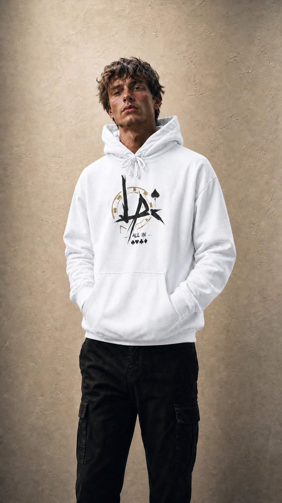 Tilted Club distressed varsity poker hoodie by Tilted Spades (photo 4)