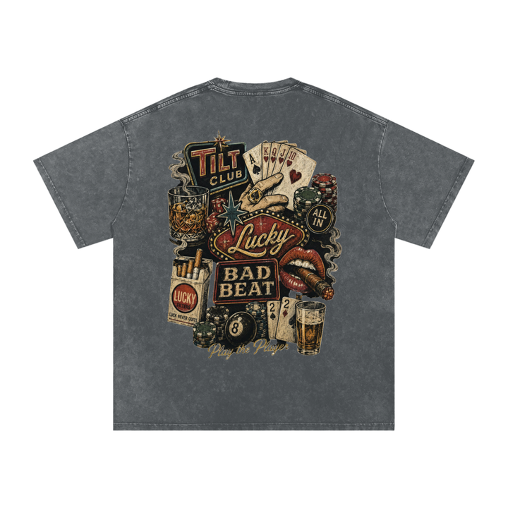 Tilted Gambler oversized acid wash tee by Tilted Spades (photo 7)