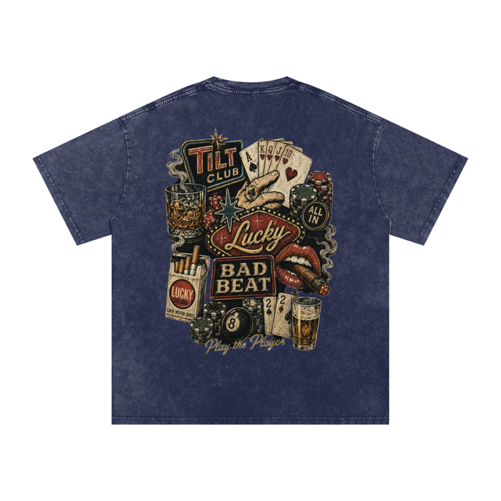 Tilted Gambler oversized acid wash tee by Tilted Spades (photo 8)