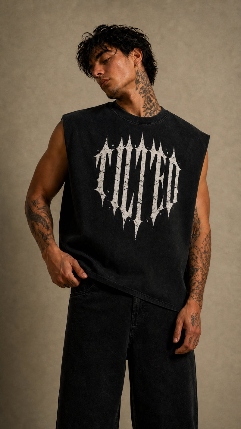 Tilted French Terry Boxy Tank Top