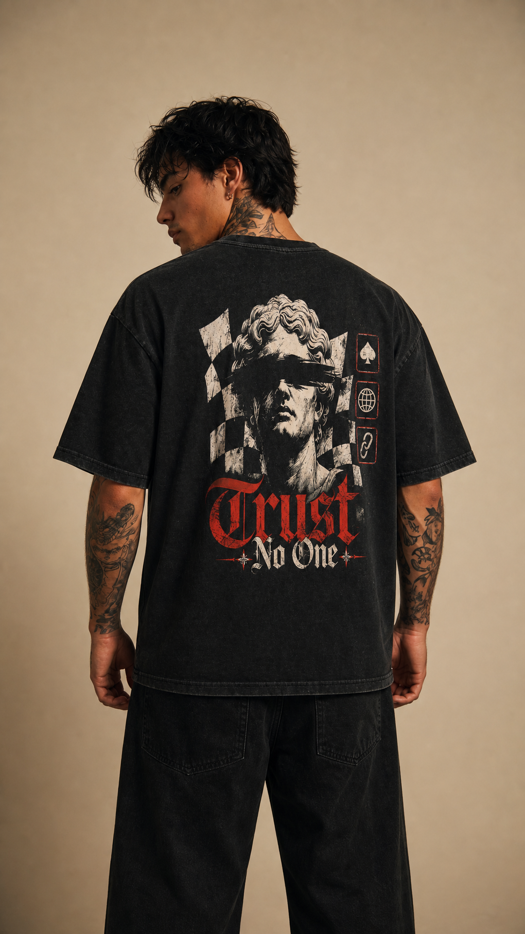No Tells enzyme washed tee by Tilted Spades (photo 1)