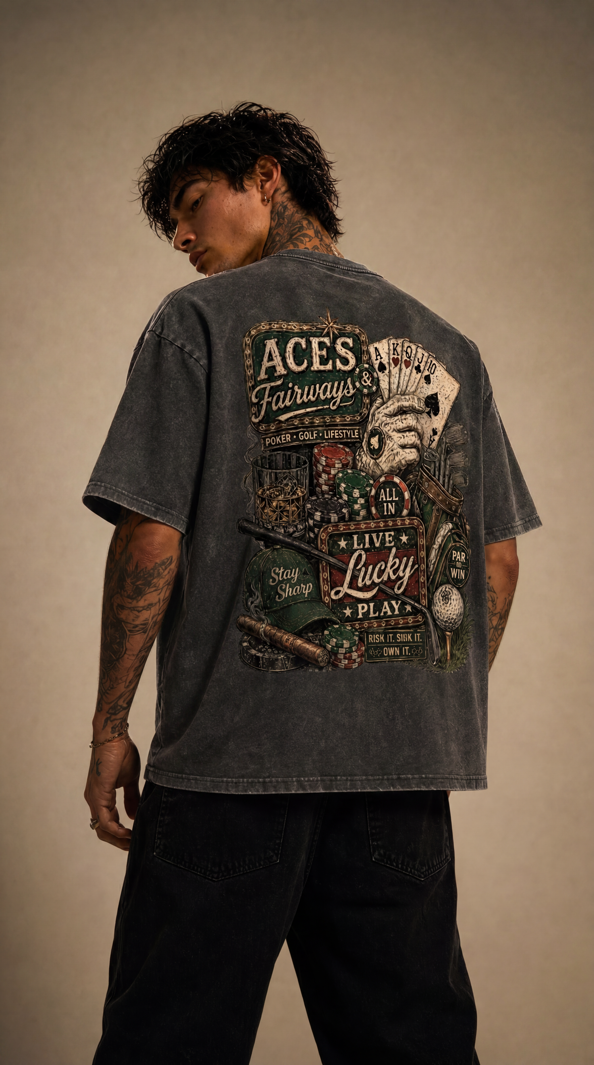 Aces & Fairways - Snow Washed Tee