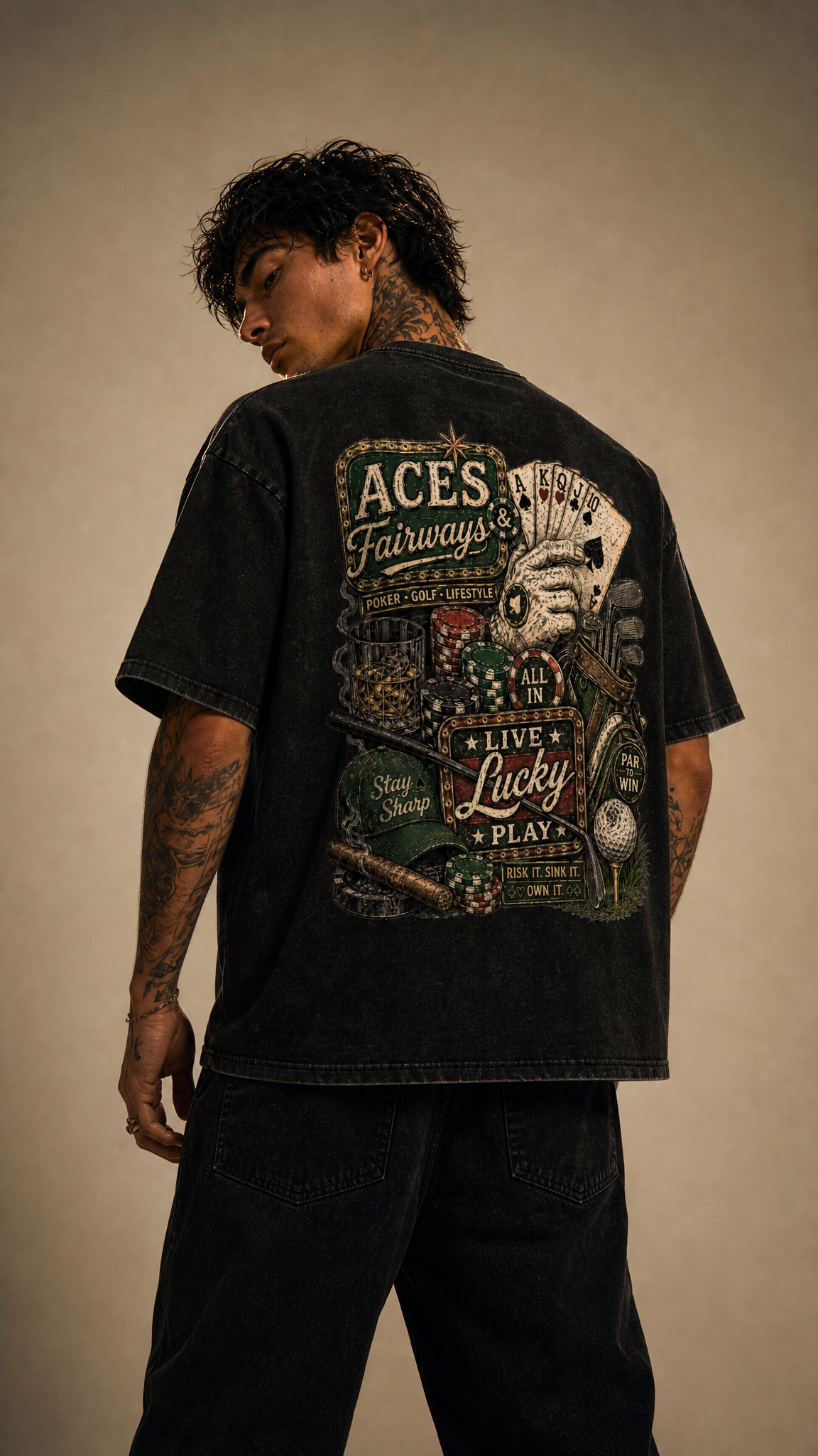 Aces & Fairways - Snow Washed Tee