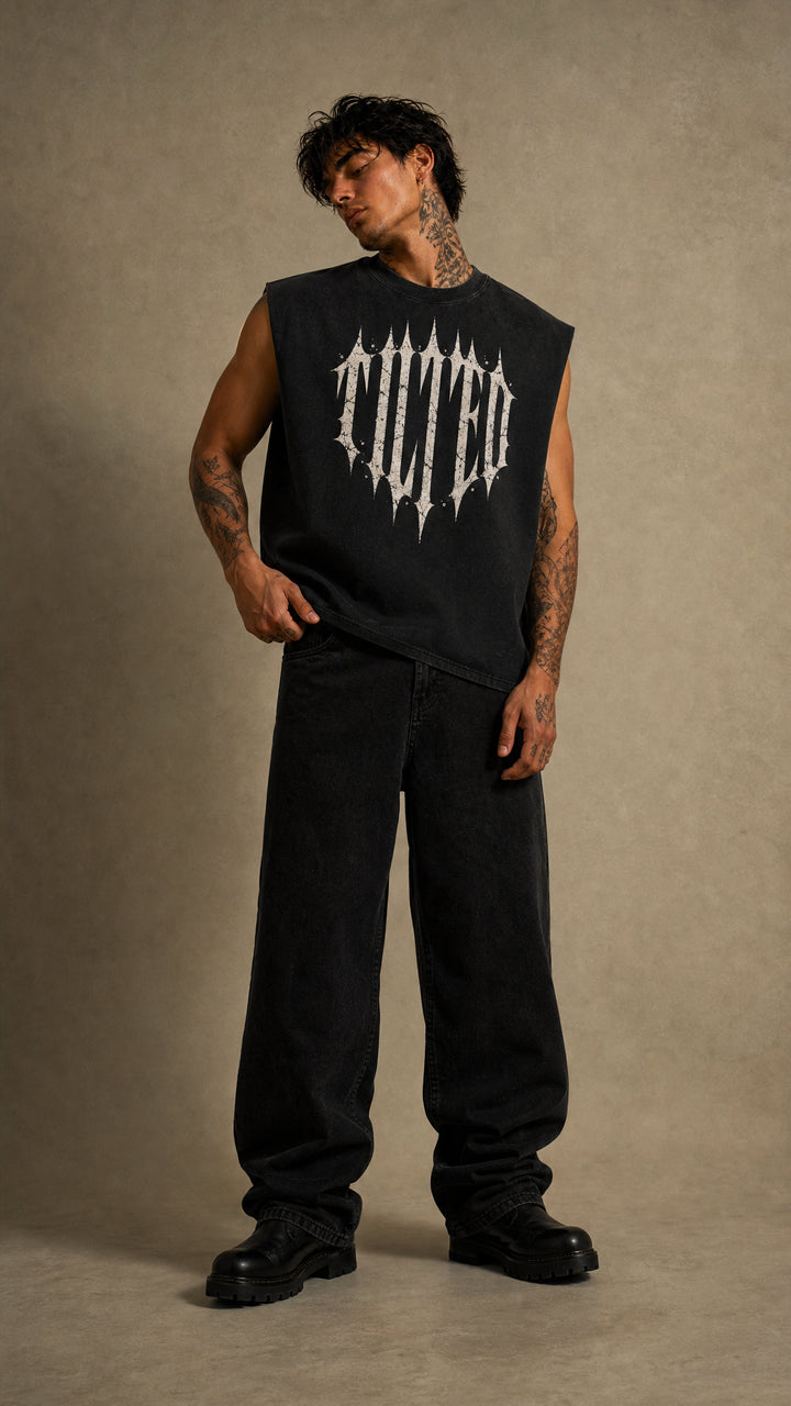 Tilted French Terry Boxy Tank Top by Tilted Spades (photo 2)