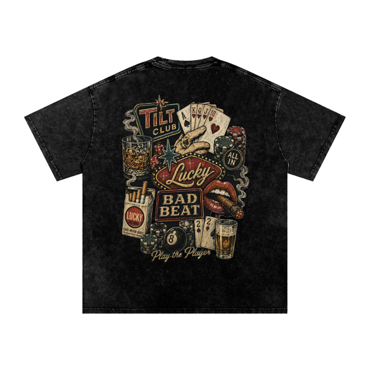 Tilted Gambler oversized acid wash tee by Tilted Spades (photo 6)