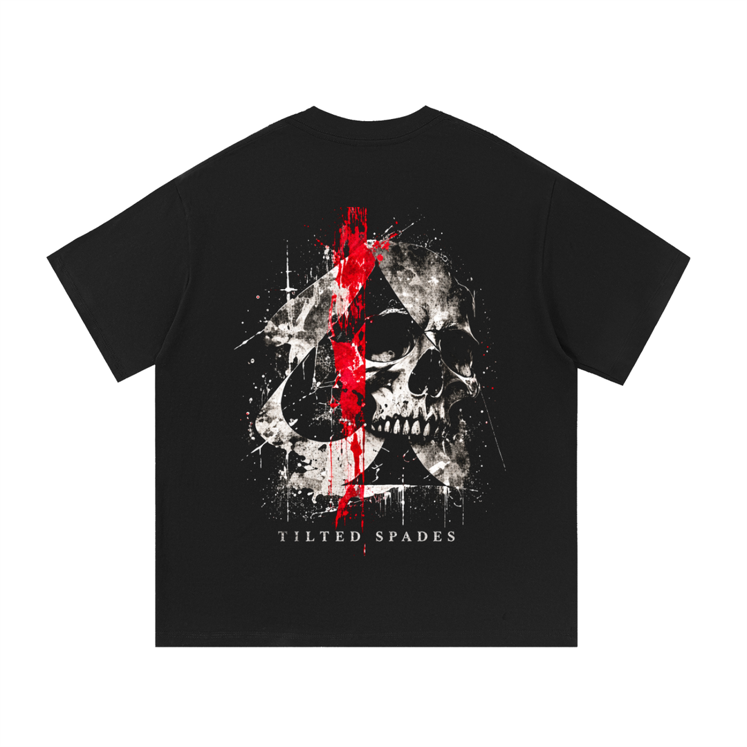 Obsidian tee by Tilted Spades – skeletal spade graphic streetwear (photo 8)